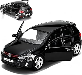 Model Car Volkswagen Golf GTI Toy Car 1/36 Metal Collect Car with Pull Back Toy Cars for Boys Children Gift(Black)