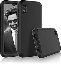 for Samsung Galaxy A10e Case, Heavy Duty Shockproof Drop Protection Armor Rugged Hard Plastic + Shock Absorption Silicone Rubber Dual Layer Hybrid Cover Case for Samsung Galaxy A10e, Black