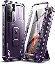 for Samsung Galaxy S22 Case, [Built in Screen Protector and Kickstand] Heavy Duty Military Grade Protection Shockproof Protective Cover for Samsung Galaxy S22 5G, Phantom Purple