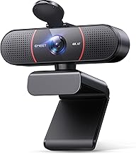 EMEET C960 4K Webcam for PC, 4K UHD CMOS Sensor, PDAF Auto Focus, Dual Omnidirectional Mics, Auto Light Correction, 73° FOV, Plug&Play Webcam w/Privacy Cover, Works w/Zoom/Teams/Skype/Google Meet