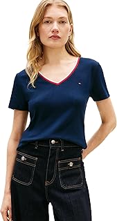 Women's Basic Short Sleeve Cotton V-Neck T-Shirt