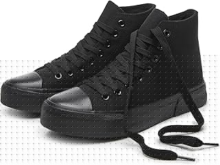 High Top Sneakers for Women Classic High Tops Canvas Shoes Lace up Women's Fashion Sneaker