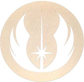 The Original Jedi Order Logo Vinyl White Decal - Galactic Republic White Window Sticker
