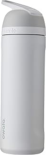 Flip Insulated Stainless Steel Water Bottle with Straw, BPA-Free Sports Water Bottle, Great for Travel, 24 Oz, Shy Marshmallow