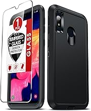 for Samsung-A10E Phone Case【𝐍ot 𝐅it 𝐀𝟏𝟎】: with Screen Protector Smartphones Teléfonos Desbloqueados New Covers with Replacement Kit Film Men boys Fundas para Samsung Galaxy A 10 E, Black