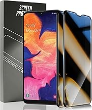 2 Pack Outer Privacy Tempered Glass for Samsung Galaxy A10E Screen Protector, 9H Hardness Anti Scratch, Anti Spy Tempered Glass Film, Black Protector for Samsung Galaxy A10E