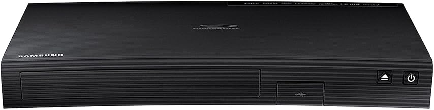 SAMSUNG Blu-ray DVD Disc Player With Built-in Wi-Fi 1080p & Full HD Upconversion, Plays Blu-ray Discs, DVDs & CDs, Plus CubeCable 6Ft High Speed HDMI Cable, Black Finish (Renewed)