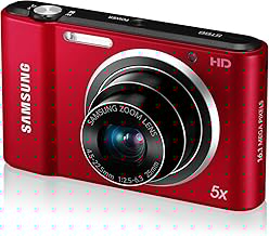 Samsung ST66 16 MP Compact Digital Camera - Red (EC-ST66ZZBPRUS)