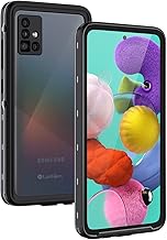 Lanhiem for Samsung Galaxy A51 Case, IP68 Waterproof Dustproof with Built-in Screen Protector, Heavy Duty Full Body Protective Phone Case for Galaxy A51 4G, Black