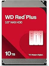 Western Digital 10TB WD Red Plus NAS Internal Hard Drive HDD - 7200 RPM, SATA 6 GB/s, CMR, 512 MB Cache, 3.5" - WD100EFGX