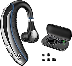 Bluetooth Headset, Bluetooth Earpiece with Noise Canceling Microphone, 0.53oz Ultralight V5.3 Wireless Headset with Charging Case Mute Button 56H Playtime Multi point for Work Cell Phone Driver Office