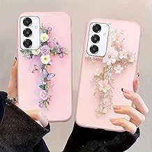 2 Pack Cute Spring Flower Butterfly Cross Phone Case for Samsung Galaxy S7 5.1", Aesthetic Jesus Christian Faith Floral Design Cases Soft TPU Protective Bumper Phone Cover for Women Girls