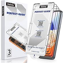 [Dust-Free Installation for Samsung Galaxy A14 5G Screen Protector, 3 Pack, Auto-Alignment Box for Zero Bubbles, [Seamless Black Edge] Full Coverage Tempered Glass, 9H Hardness, Case Friendly