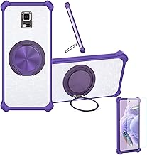 jioeuinly Case Compatible for Samsung Galaxy S5 Active Phone Case Cover [with 1* Tempered Glass Screen Protector] Hybrid Case[360°Ring Support, Magnetic] CX-02-ZI