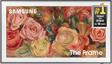 85-Inch Class QLED 4K LS03D The Frame Series Quantum HDR Smart TV w/Dolby Atmos, Art Mode, Anti-Reflection, Customizable Frame, Slim Fit Wall Mount with Alexa Built-in (QN85LS03D, 2024 Model)