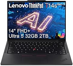 Lenovo ThinkPad T14s Gen 5 Business AI PC Laptop (14" FHD+, Intel 12-Core Ultra 5 135U (> i7-1355U), 32GB DDR5 RAM, 2TB SSD), 2x Thunderbolt 4, Backlit, Fingerprint, 5MP RGB IR Webcam, Win 11 Pro