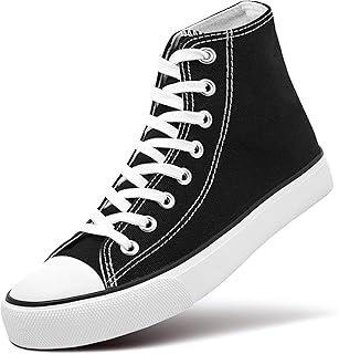 Womens Canvas Sneakers High Top Lace ups Casual Walking Shoes