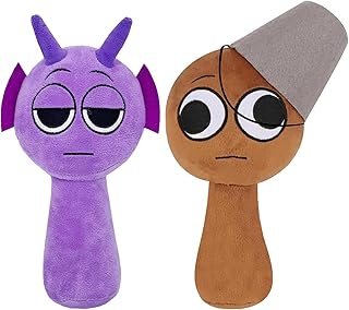 Plush Toys, Horror Games Plushies Toy for Fans, Soft Stuffed Animal Pillow Figure Doll Christmas Birthday Gifts for Adult Kids (Purple+Brown)