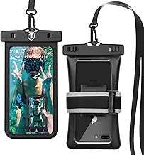[Floating] Waterproof Phone Pouch for Samsung Galaxy S25 Ultra S24 Plus S23+ S22 Note 20 Ultra A16 A15 A14 A13 A51 A71 A35 A36 5G iPhone 16E 16 15 14 Pro Max XS XR Cell Phone Dry Bag Case-Black