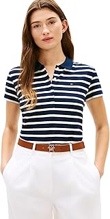 Women's Cotton Pique Short Sleeve Polo Shirt in Classic Fit with Stretch