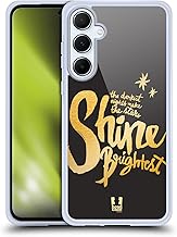 Head Case Designs Brightest Grand As Gold Gel Case [Military Grade Protection] Compatible with Samsung Galaxy A55 5G