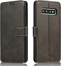 for Samsung Galaxy S8 Case Premium PU Leather Simple Wallet Case TPU Bumper Card Slots Kickstand Magnetic Closure Shockproof Flip Cover for Galaxy S8 - Black