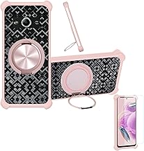 Case Compatible for Samsung Galaxy Active Neo Sc-01h Phone Case Cover [with 1* Tempered Glass Screen Protector] Hybrid Case[360°Ring Support, Magnetic] CX-18-FEN