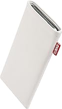fitBAG Beat White Custom Tailored Sleeve for Samsung Galaxy Grand Neo Plus. Fine Nappa Leather Pouch with Integrated Microfibre Lining for Display Cleaning