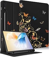 Uppuppy for Samsung Galaxy Tab S8 Plus/ S7 Plus/ S7 FE Case 12.4 Inch Women Girls Cute Butterfly Folio Girly Kawaii Pretty Unique Cover for Samsung Tablet S8 Plus 2022/ S7 Plus 2021/ S7 FE 5G Cases