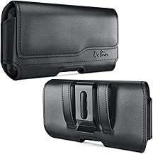 DeBin Case for Galaxy A15 A25 A35 A54 5G A53 A52 A51 A50 A20 Note 20 10+ Note 9 8 XCover Pro S24 FE S23 FE Cell Phone Belt Holder Holster Clip Pouch Cover (Fits Samsung Phone with Otterbox Case) Black