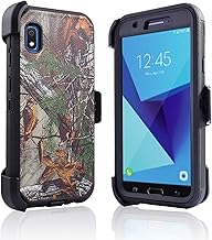 for Samsung Galaxy A10e Case, Heavy Duty Shockproof Armor Case Built in Screen Full Body Protection Case Cover with Swivel Belt Clip for Samsung Galaxy A10e 5.8inch (Camo)