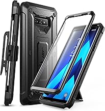SUPCASE for Galaxy Note 9 Case with Screen Protector (Unicorn Beetle Pro), [Built-in Stand & Belt Clip] Heavy Duty Full-Body Rugged Holster Protective Phone Case for Samsung Galaxy Note 9 2018, Black