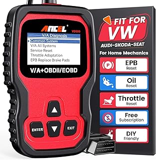 VD500 OBD2 Scanner Diagnostic Tool for Volkswagen VW Audi Skoda Seat Diagnosis Check Engine Light EPB ABS SRS Code Reader Oil Throttle Position Adaption Brake Pad Reset