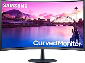 27-Inch S39C Series FHD Curved Gaming Monitor, 75Hz, AMD FreeSync, Game Mode, Advanced Eye Comfort, Frameless Display, Built in Speakers, Slim Metal Stand, LS27C392EANXGO, Black