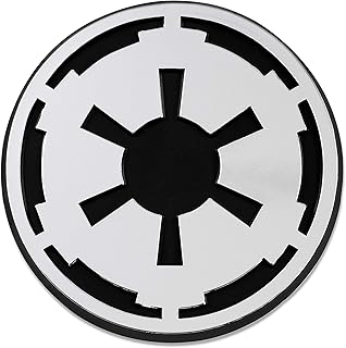 SW Imperial Galactic Empire Logo Plastic Auto Emblem - [Silver][3'' x 3'']