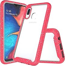 for Samsung Galaxy A10E Case, Clear Full Body Heavy Duty Protective Case with Built-in Screen Protector Shockproof Rugged Cover Designed for Samsung Galaxy A10E 2019 Released (Pink)
