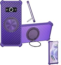 Case Compatible for Samsung Galaxy Active Neo Sc-01h Phone Case Cover [with 1* Tempered Glass Screen Protector] Hybrid Case[360°Ring Support, Magnetic] CX-31-ZI