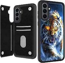 for Samsung Galaxy S25 Plus Case Wallet, Tiger Design PU Leather Flip Cover with Card Holder, Kickstand & Magnetic Closure, Shockproof Protection