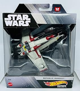 Hot Wheels - Star Wars Starships Select - Republic Gunship - #12 - 2022 Mix 3 - Ships Bubble Wrapped in a Box