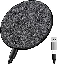 Wireless Charger for Samsung, 15W Max Wireless Charging Pad for iPhone 16 15 14 13 12 11 mini/SE/Pro/Max/Plus，Samsung Galaxy S23/S22/S21/S20/S10/S9/S8/S7/Note20/10/9/8, Google Pixel 8/7/6，1 Pack