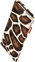 fitBAG Bonga Giraffe Custom Tailored Sleeve for Samsung Galaxy Grand Neo Plus. Fine Imitation Fur Pouch with Integrated Microfibre Lining for Display Cleaning