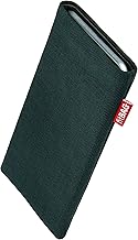 fitBAG Rave Green Custom Tailored Sleeve for Samsung Galaxy Grand Neo Plus. Fine Suit Fabric Pouch with Integrated Microfibre Lining for Display Cleaning