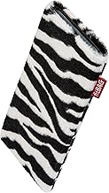 fitBAG Bonga Zebra Custom Tailored Sleeve for Samsung Galaxy Grand Neo Plus. Fine Imitation Fur Pouch with Integrated Microfibre Lining for Display Cleaning