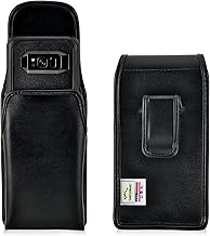 Holster Made for Samsung Galaxy S8 with OB Commuter Case Black Vertical Belt Case Leather Pouch with Executive Belt Clip