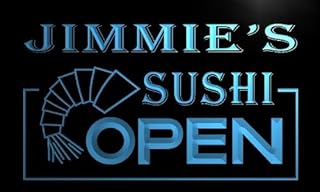 ADVPRO x0260-tm Jimmie's Sushi Open Custom Personalized Name Neon Sign