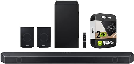 HW-Q990C 11.1.4 ch. Wireless Dolby Atmos Soundbar and Rear Speakers Bundle with 2 YR CPS Enhanced Protection Pack