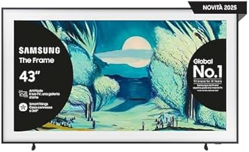 QE43LS03FAUXZT QLED 4K, NQ4 AI Gen2 Processor, 4K AI Upscaling, Art Mode, Matte Display, Dolby Atmos & OTS Lite, Modern Frame Design, 2025