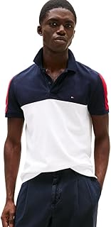 Men's Short Sleeve Casual Polo Shirts in Regular Fit with Stretch and Colorblock Designs