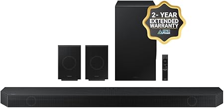 Q990D 11.1.4ch Soundbar w/Wireless Dolby Atmos Audio, Rear Speaker Included HW-Q990D/ZA (Model 2024) + Plus 2-Year Extended Warranty