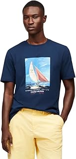 Men's Short Sleeve Cotton Graphic T-Shirts with Photo Print Design